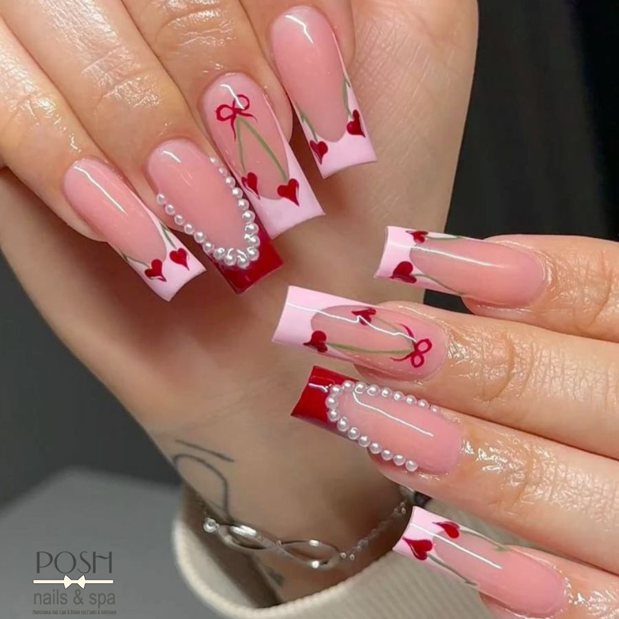 Valentine Nail Designs That Make Hearts Melt | Posh Nails & Spa Haslet TX